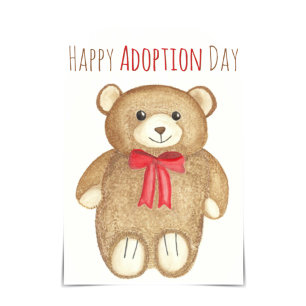 Carte d'aquarelle Opa Bear Hug "Happy Adoption Day