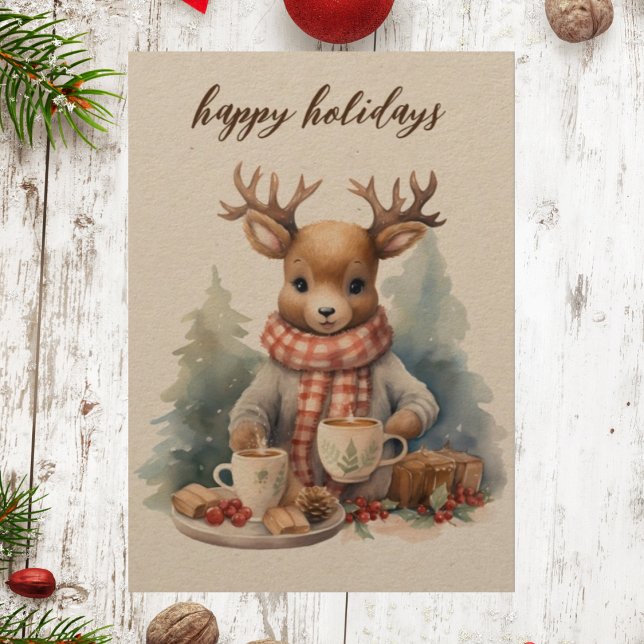 Carte d'aquarelle Vintage Christmas (Créateur téléchargé)