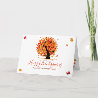 Carte d'arbre d'automne du Bon thanksgiving custom