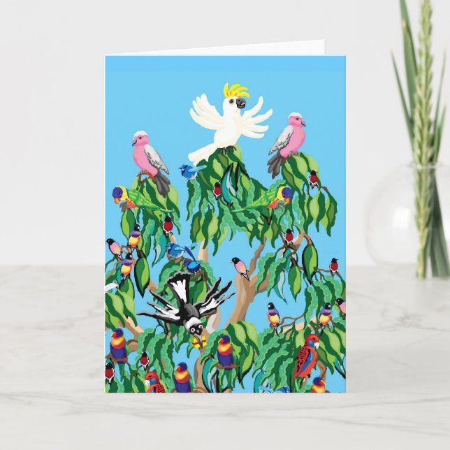 Carte d'arbre de Noël australien (Devant)