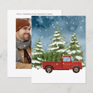 Carte d'arbre de Noël du Camion rouge BUDGET