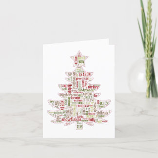 Carte d'arbre de Noël moderne