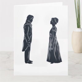 Carte Darcy and Elizabeth Silhouette