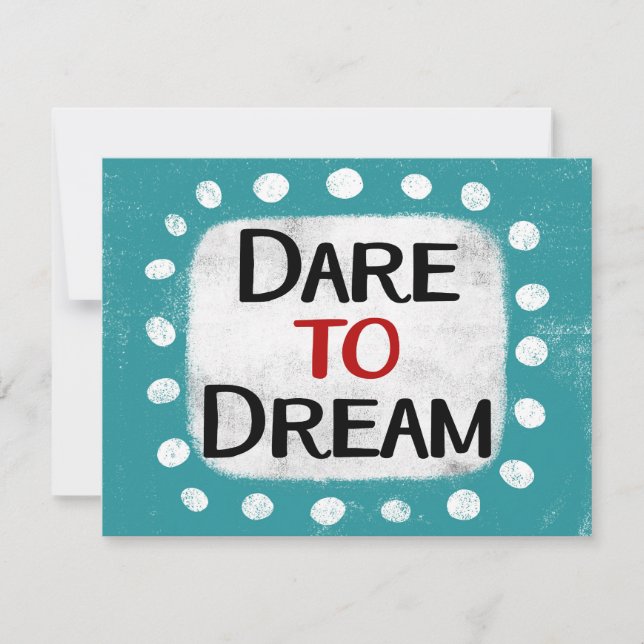 Carte Dare To Dream Grey Card (Devant)