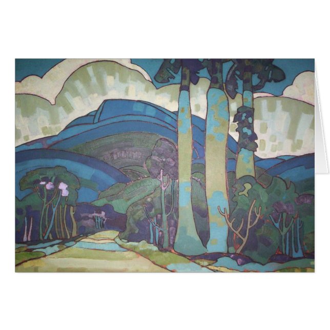 Carte d'Arman Manookian "de paysage hawaïen" - (Devant horizontal)