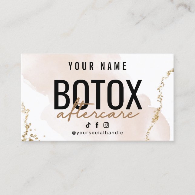 Carte d'arrière-garde Blush Rose Gold Botox (Devant)