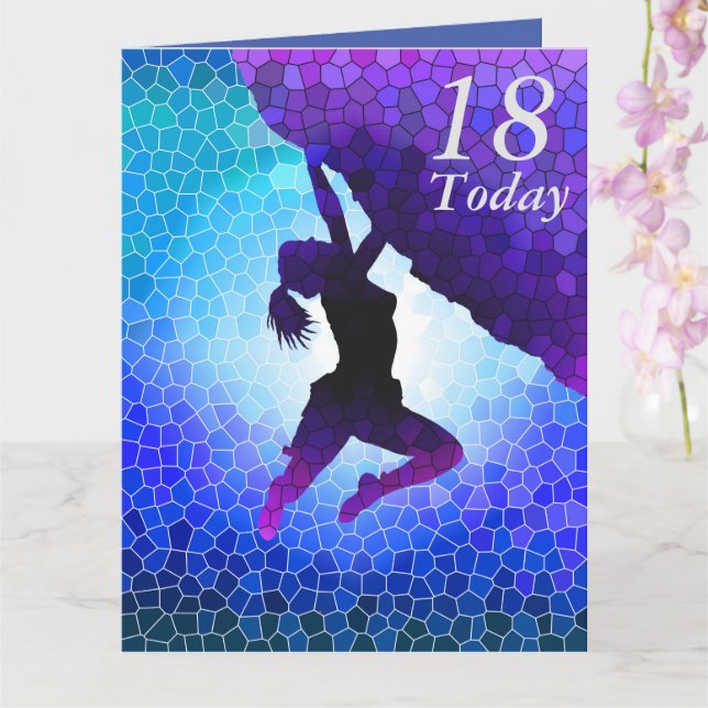Carte d'art 18e anniversaire de bouldering (Orchidée)