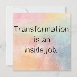 Carte d'art à devis en aquarelle Transformation