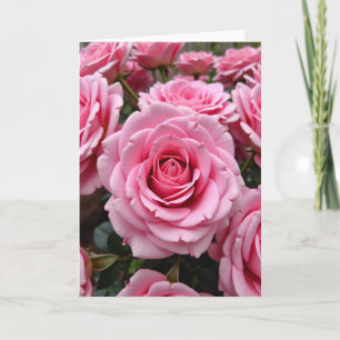 Carte d'art à la floraison rose
