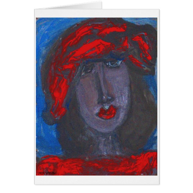 Carte d'art afro-américain -College Girl-Blank (Devant)