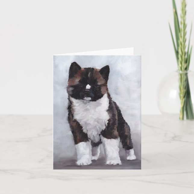 Carte d'art Akita Puppy Dog (Devant)