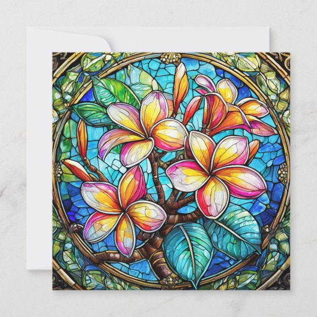 carte d'art aloha hawaïenne dos blanc (Devant)