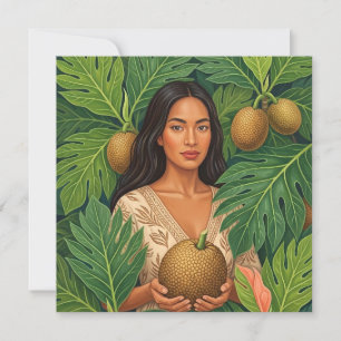 carte d'art aloha hawaïenne dos vierge