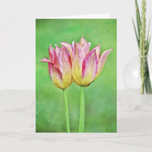 Carte d'art Artsy Happy Twin Tulips