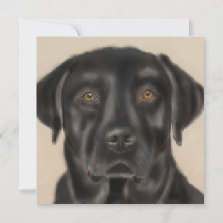 Carte d'art Black Labrador