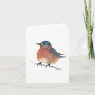 Carte d'art Bluebird Watercolor