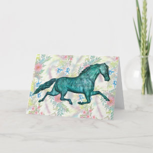 Carte d'art Cheval Métal en Métal vintage