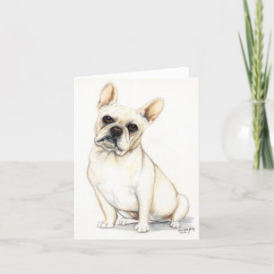 Carte d'art Chien à Chien à Chien à Chien en Franc