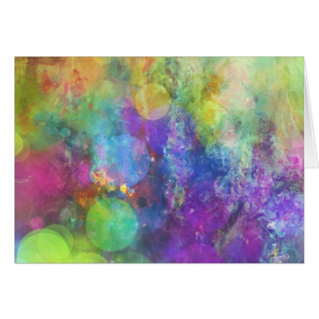 Carte d'art de cercles de couleur en pastel (Devant Horizontal)