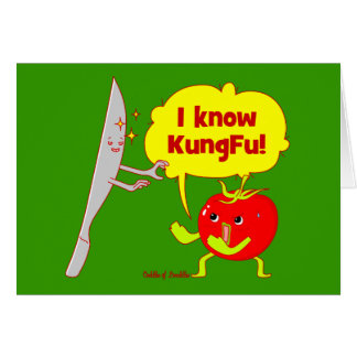Carte d'art de griffonnage de tomate de KungFu