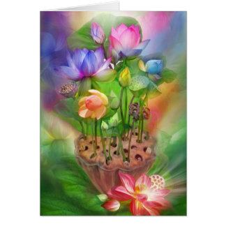 Carte d'art de guérison Lotus Chakras
