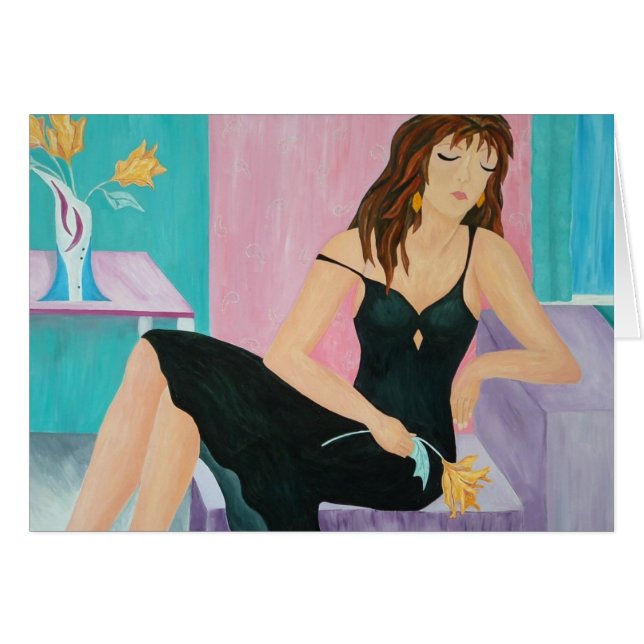 Carte d'art de lis tigré (Devant horizontal)