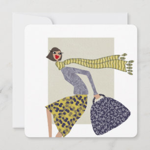Carte d'art de mode chic de la saison automnale Mi