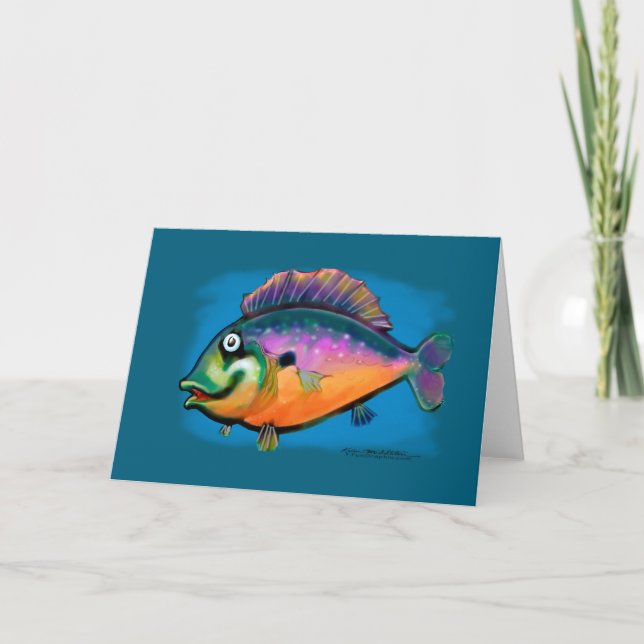 Carte d'art de pêche (Devant)