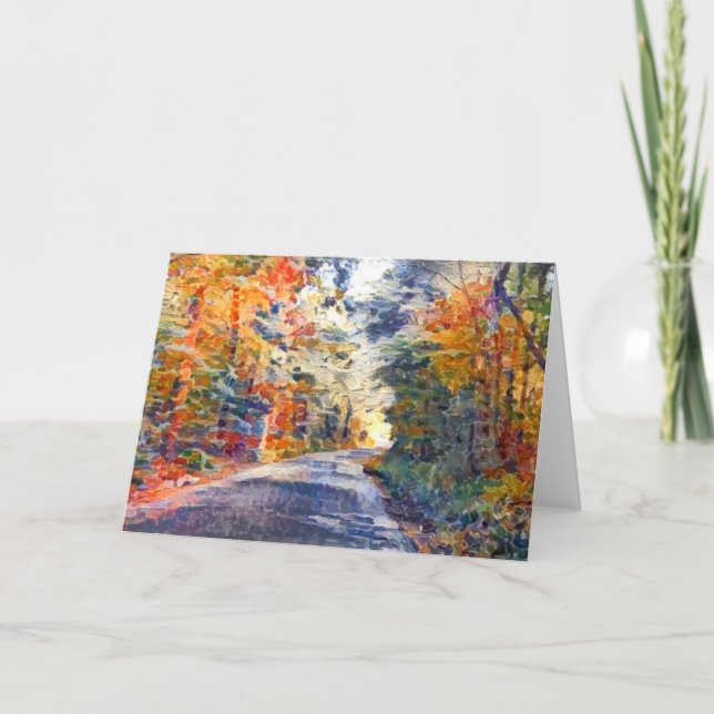 Carte d'art de peinture impressionniste de la rout (Devant)