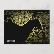 Carte d'art de style or Izmir