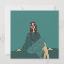 Carte d'art d'illustration de mode Glamour minimal
