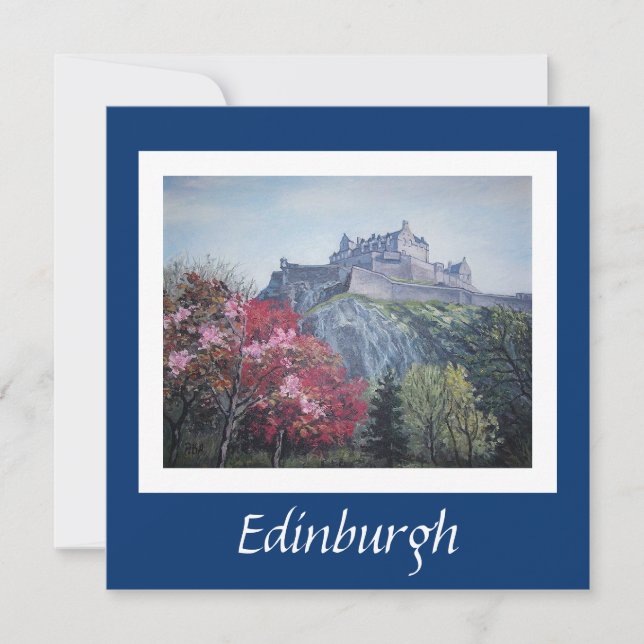 Carte d'art du château d'Édimbourg par Pola.B.Alex (Devant)