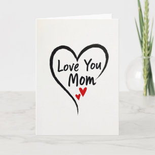 Carte d'art du cœur pour maman