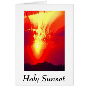 Carte d'art du coucher du soleil