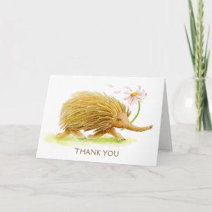 Carte d'art Echidna whimna animal watercolor
