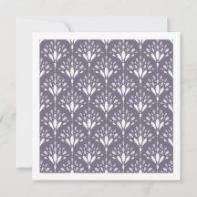 Carte d'art floral botanique folk violet lavande