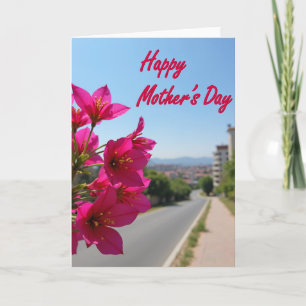 Carte d'art floral Fuchsia