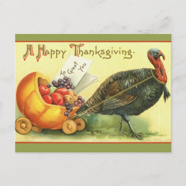 Carte d'art Giant Turquie Vintage Thanksgiving (Devant)