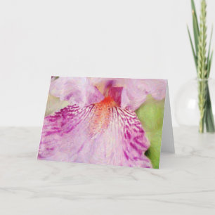 Carte d'art impressionniste Iris violet