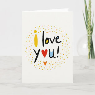 Carte d'art 'Je t'aime'