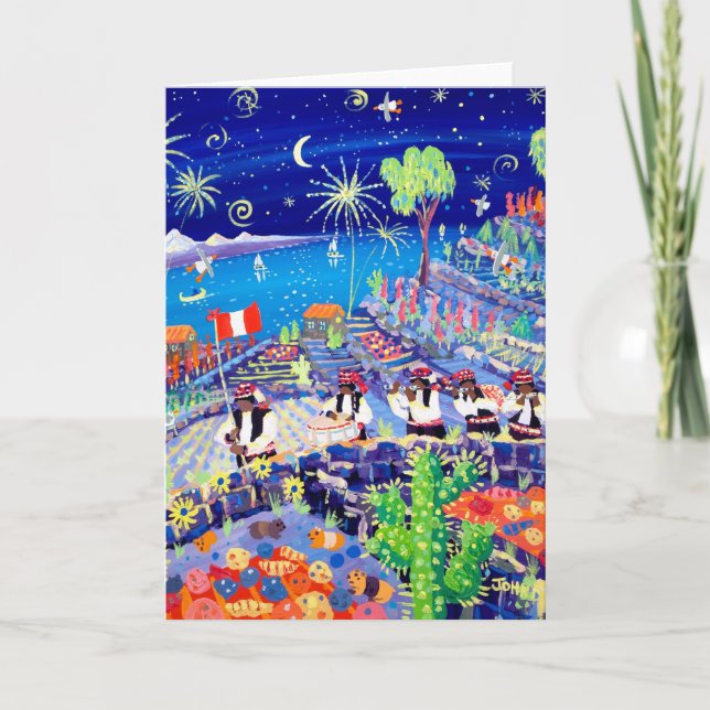 Carte d'art : Joueurs de pipeau de Pachamama, (Devant)