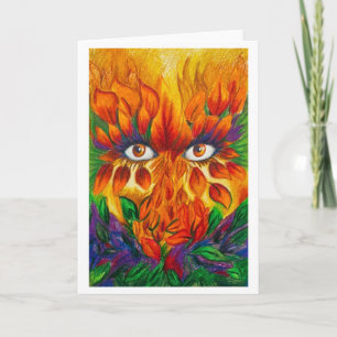 Carte d'art : "Le temps nous regarde : Automne"
