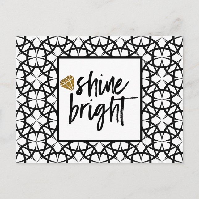 Carte d'art moderne Black White Gold (Devant)