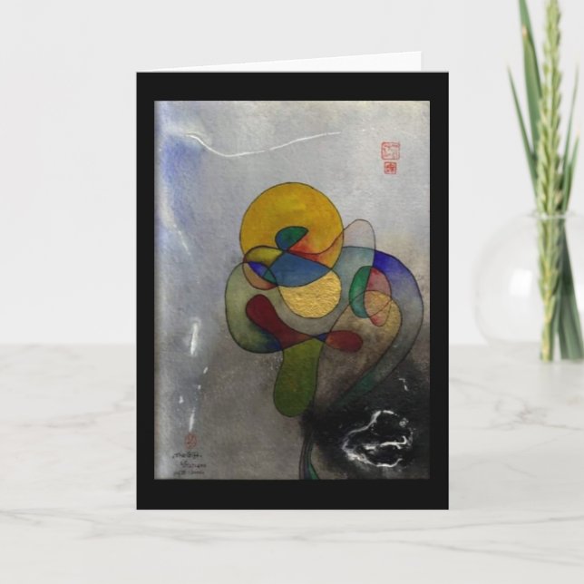 Carte d'art originale "Le cadeau" (Devant)