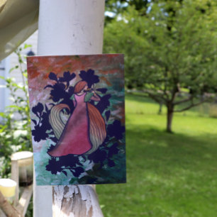 Carte d'art papillon de la déesse de printemps