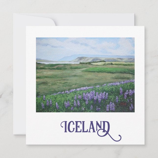 Carte d'art paysager islandais par Pola.B.Alex (Devant)