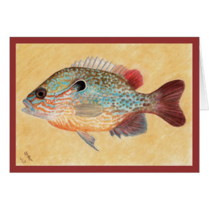 Carte d'art Peinture de poisson de soleil