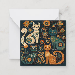 Carte d'art populaire pour chats