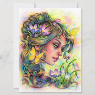 Carte d'art pour femme Imaginaire de l'éveil du pr