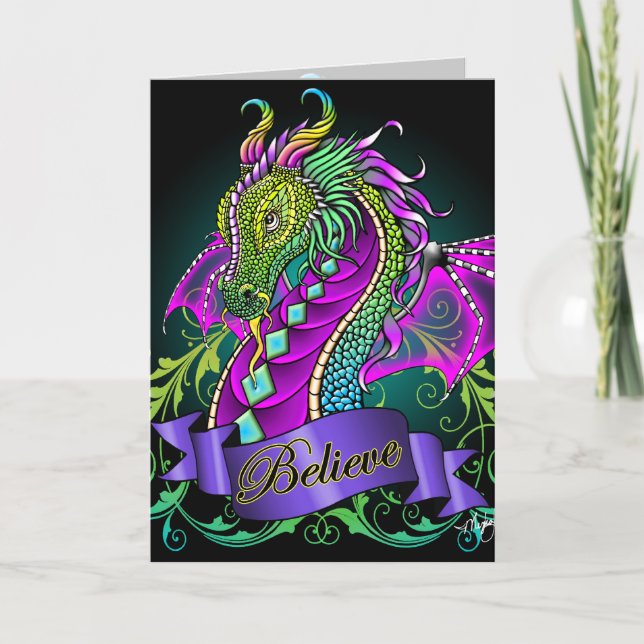 Carte d'art "Sonya" Rainbow Believe Dragon (Devant)